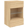 TV-seinäkaapit LED-valoilla 2 kpl Sonoma-tammi 40x30x60,5 cm