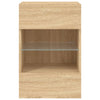 TV-seinäkaapit LED-valoilla 2 kpl Sonoma-tammi 40x30x60,5 cm