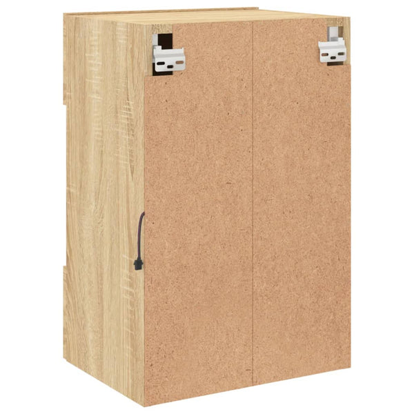 TV-seinäkaapit LED-valoilla 2 kpl Sonoma-tammi 40x30x60,5 cm