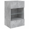 Betoninharmaa tv-seinäkaappi Francisqui 40x30x60,5cm (led-valoilla)