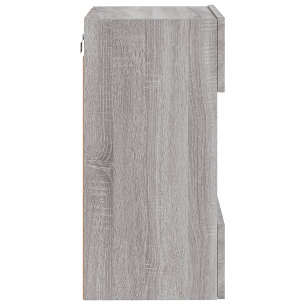 TV-seinäkaappi LED-valoilla harmaa Sonoma 40x30x60,5 cm