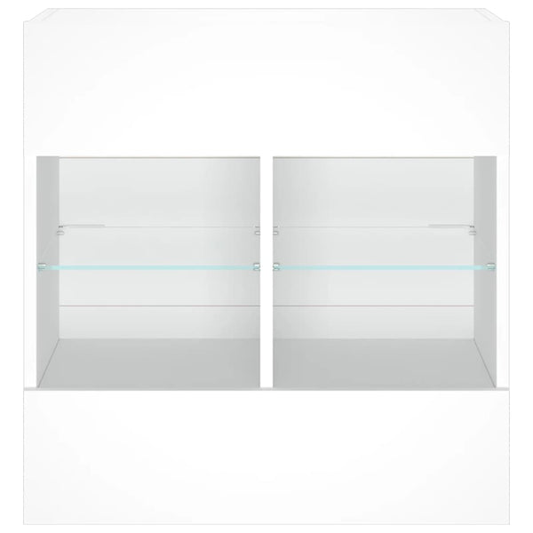 TV-seinäkaappi LED-valoilla valkoinen 58,5x30x60,5 cm