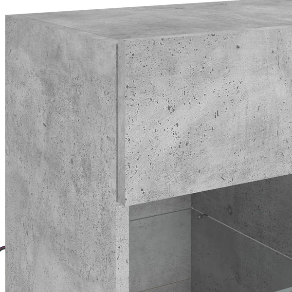 TV-seinäkaappi LED-valoilla betoninharmaa 58,5x30x60,5 cm