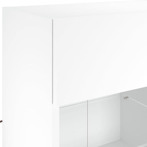 TV-seinäkaappi LED-valoilla valkoinen 78,5x30x60,5 cm