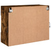 TV-seinäkaappi LED-valoilla savutammi 78,5x30x60,5 cm