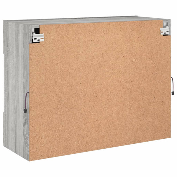 TV-seinäkaappi LED-valoilla harmaa Sonoma 78,5x30x60,5 cm