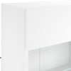 TV-seinäkaappi LED-valoilla valkoinen 98,5x30x60,5 cm
