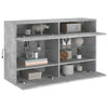 TV-seinäkaappi LED-valoilla betoninharmaa 98,5x30x60,5 cm