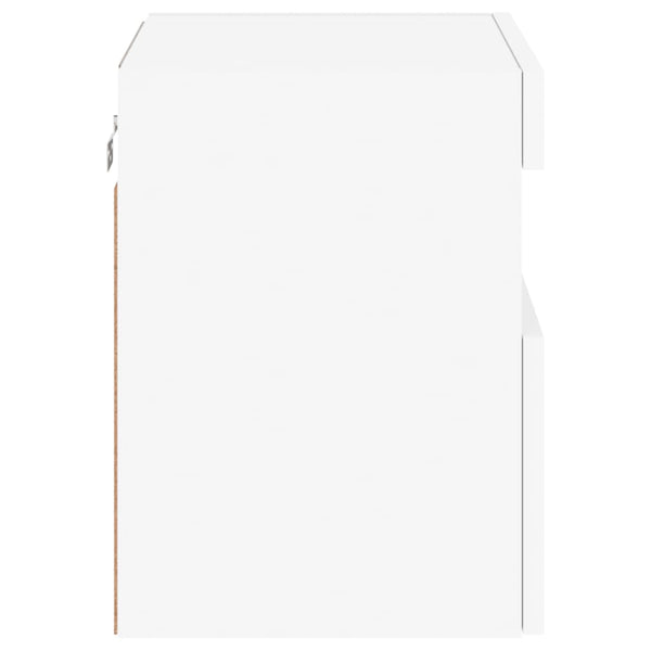 TV-seinäkaapit LED-valoilla 2 kpl valkoinen 40x30x40 cm