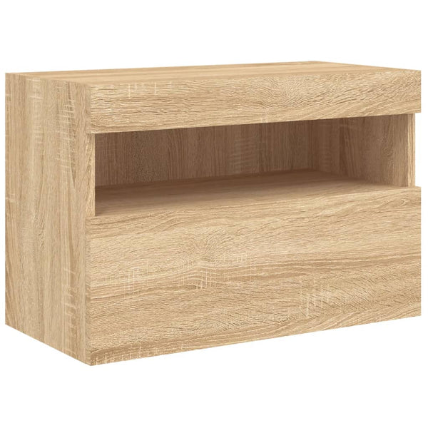 TV-seinäkaappi LED-valoilla Sonoma-tammi 60x30x40 cm