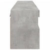 TV-seinäkaapit LED-valoilla 2 kpl betoninharmaa 60x30x40 cm