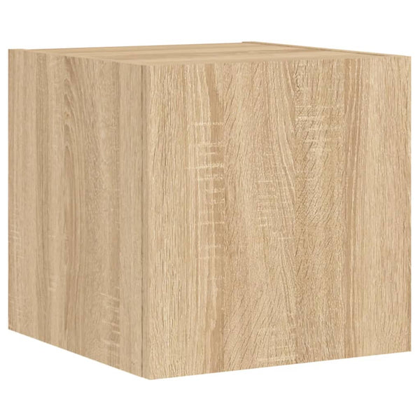 TV-seinäkaappi LED-valoilla Sonoma-tammi 30,5x35x30 cm