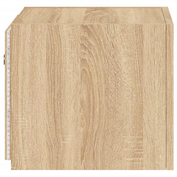 TV-seinäkaappi LED-valoilla Sonoma-tammi 30,5x35x30 cm