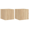 TV-seinäkaapit LED-valoilla 2 kpl Sonoma-tammi 30,5x35x30 cm