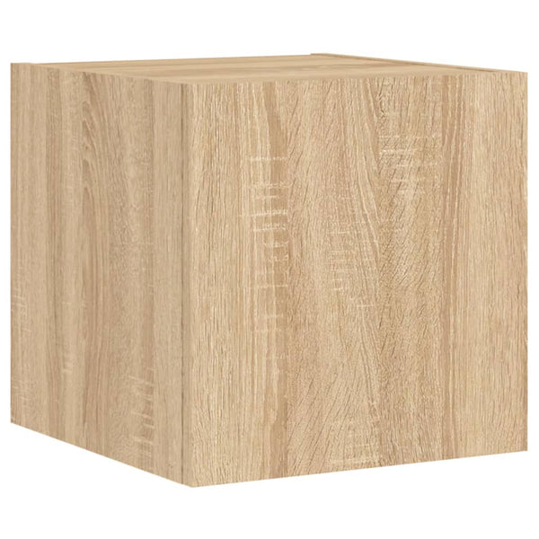 TV-seinäkaapit LED-valoilla 2 kpl Sonoma-tammi 30,5x35x30 cm