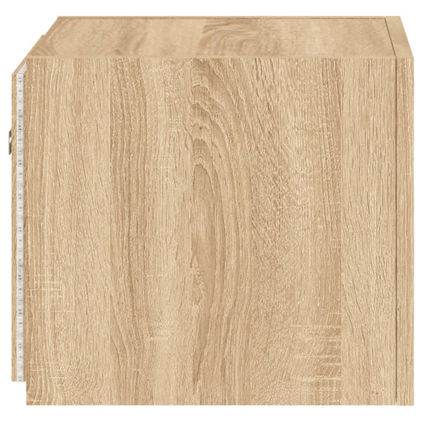 TV-seinäkaapit LED-valoilla 2 kpl Sonoma-tammi 30,5x35x30 cm