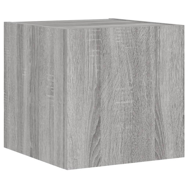TV-seinäkaapit LED-valoilla 2 kpl harmaa Sonoma 30,5x35x30 cm