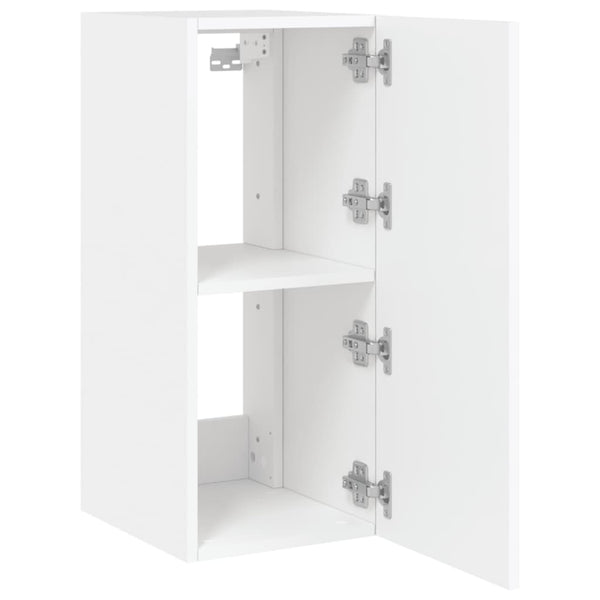 TV-seinäkaappi LED-valoilla valkoinen 30,5x35x70 cm