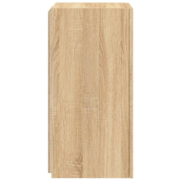 TV-seinäkaappi LED-valoilla Sonoma-tammi 30,5x35x70 cm