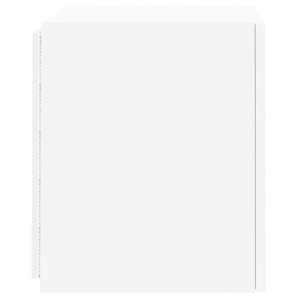TV-seinäkaapit LED-valoilla 2 kpl valkoinen 40,5x35x40 cm