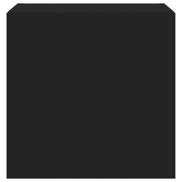 TV-seinäkaappi LED-valoilla musta 40,5x35x40 cm