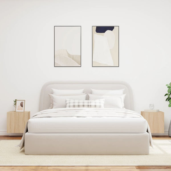 TV-seinäkaapit LED-valoilla 2 kpl Sonoma-tammi 40,5x35x40 cm