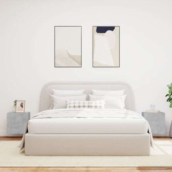 TV-seinäkaapit LED-valoilla 2 kpl betoninharmaa 40,5x35x40 cm
