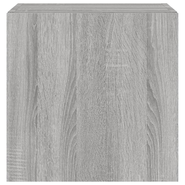 TV-seinäkaappi LED-valoilla harmaa Sonoma 40,5x35x40 cm