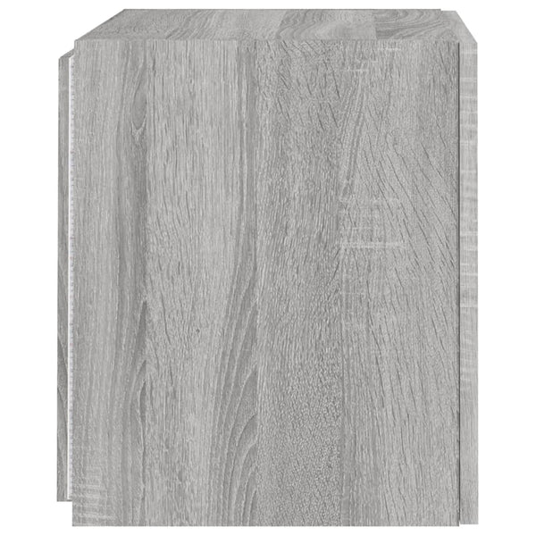 TV-seinäkaappi LED-valoilla harmaa Sonoma 40,5x35x40 cm