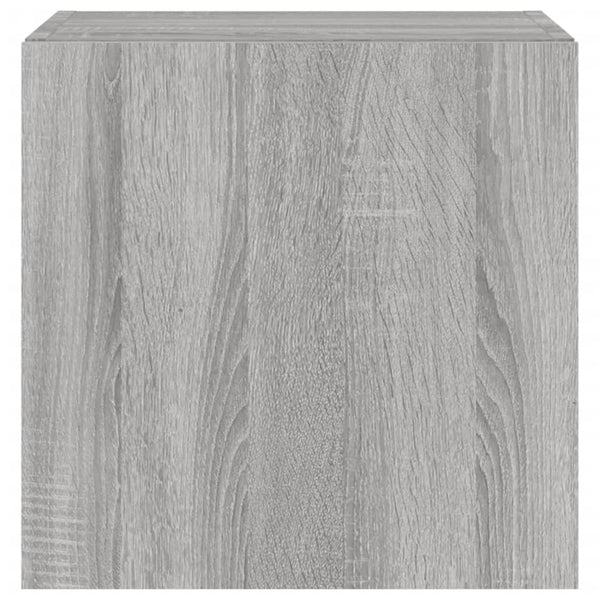 TV-seinäkaapit LED-valoilla 2 kpl harmaa Sonoma 40,5x35x40 cm