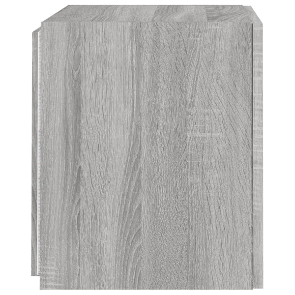 TV-seinäkaapit LED-valoilla 2 kpl harmaa Sonoma 40,5x35x40 cm