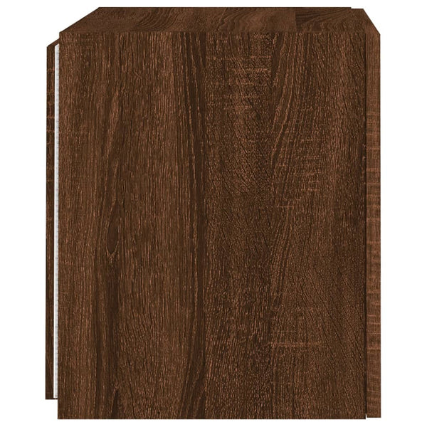 TV-seinäkaappi LED-valoilla ruskea tammi 40,5x35x40 cm