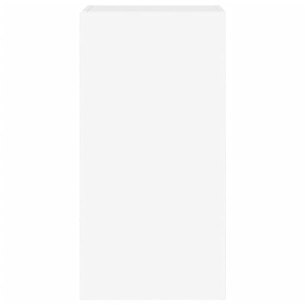 TV-seinäkaappi LED-valoilla valkoinen 40,5x35x80 cm