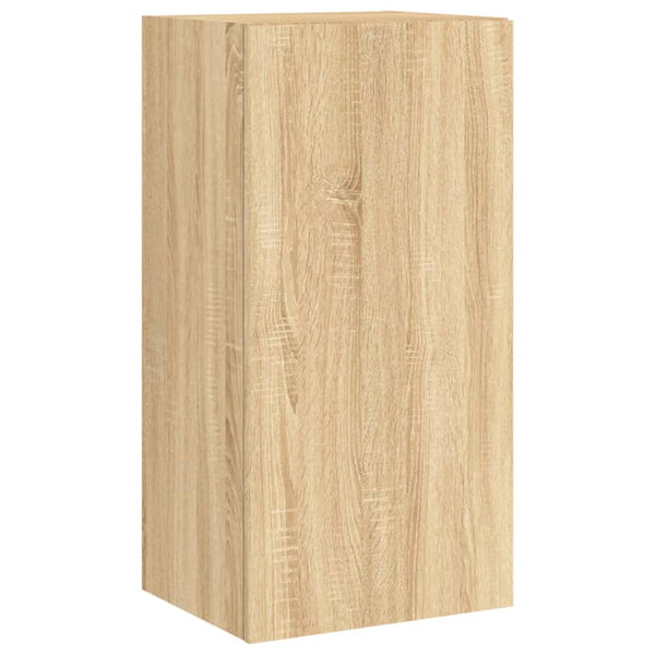 TV-seinäkaappi LED-valoilla Sonoma-tammi 40,5x35x80 cm