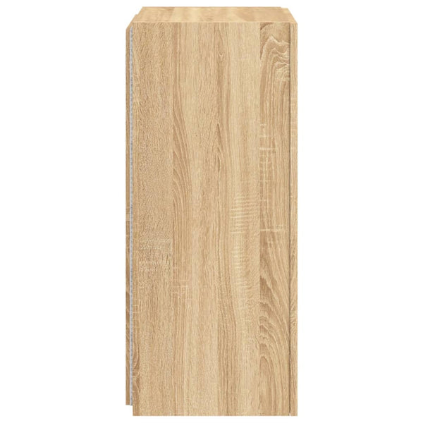 TV-seinäkaappi LED-valoilla Sonoma-tammi 40,5x35x80 cm
