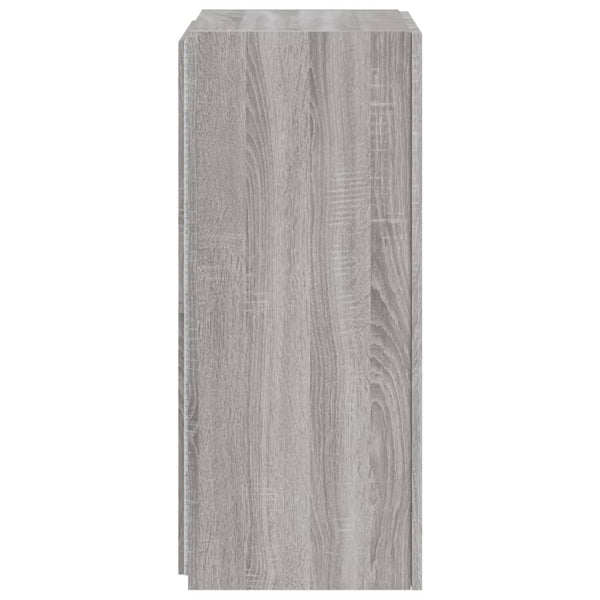 TV-seinäkaappi LED-valoilla harmaa Sonoma 40,5x35x80 cm