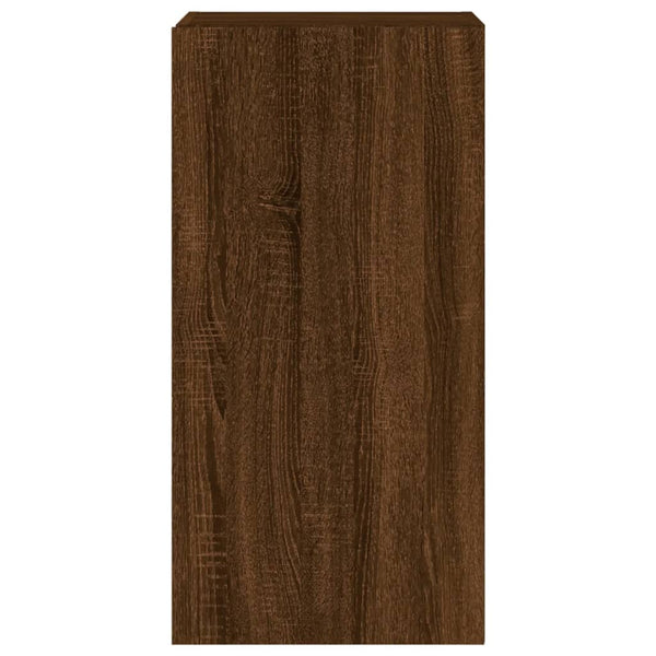 TV-seinäkaappi LED-valoilla ruskea tammi 40,5x35x80 cm
