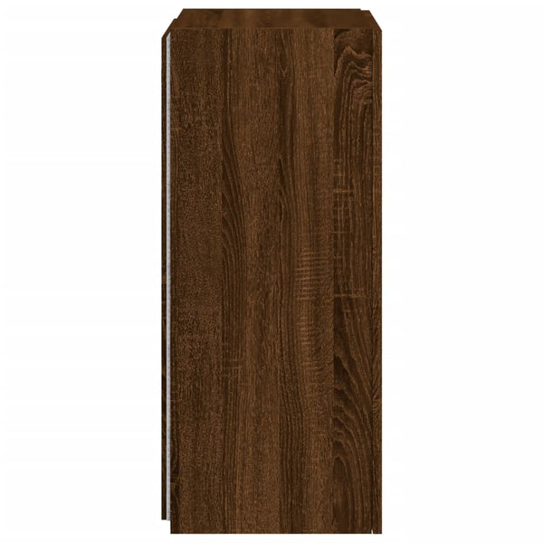 TV-seinäkaappi LED-valoilla ruskea tammi 40,5x35x80 cm