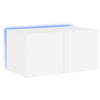 TV-seinäkaappi LED-valoilla valkoinen 60x35x31 cm