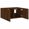 TV-seinäkaappi LED-valoilla ruskea tammi 60x35x31 cm
