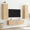 TV-seinäkaapit LED-valoilla 2 kpl Sonoma-tammi 80x35x31 cm