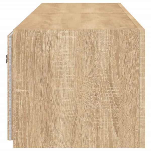 TV-seinäkaapit LED-valoilla 2 kpl Sonoma-tammi 80x35x31 cm