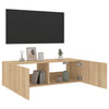 Sonoma-tammi tv-seinäkaappi Genutu 100x35x31cm (led-valoilla)