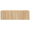 Sonoma-tammi tv-seinäkaappi Genutu 100x35x31cm (led-valoilla)