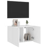 TV-seinäkaappi LED-valoilla valkoinen 60x35x41 cm