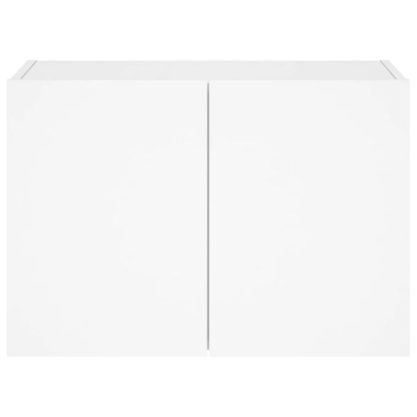 TV-seinäkaappi LED-valoilla valkoinen 60x35x41 cm