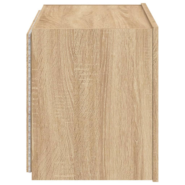 TV-seinäkaappi LED-valoilla Sonoma-tammi 60x35x41 cm