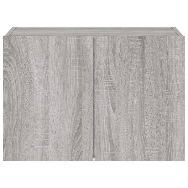 TV-seinäkaappi LED-valoilla harmaa Sonoma 60x35x41 cm