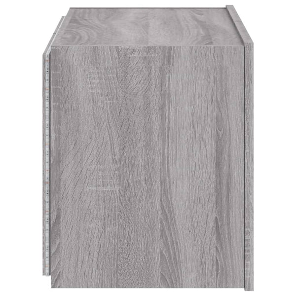 TV-seinäkaappi LED-valoilla harmaa Sonoma 60x35x41 cm