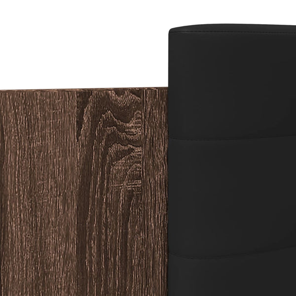 Sängynrunko päädyllä ruskea tammi 75x190 cm tekninen puu